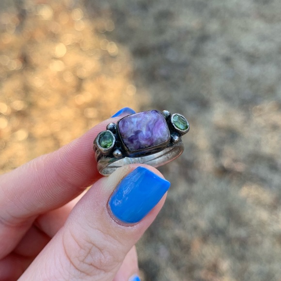 Genuine Stone & Sterling Silver Ring - Picture 3 of 16